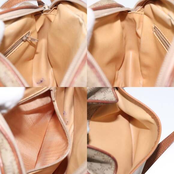 CELINE Macadam Canvas Shoulder Bag Beige Gold - Picture 12 of 12